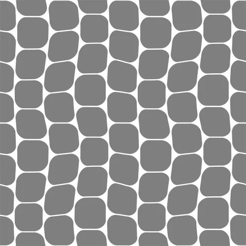 A repeating pattern of grey rounded squares separated by white lines on a white background, arranged in a regular grid formation.