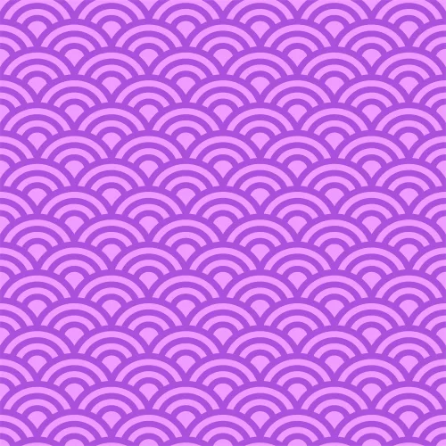 A seamless wallpaper pattern of repeating overlapping semicircles in varying shades of purple and lavender.