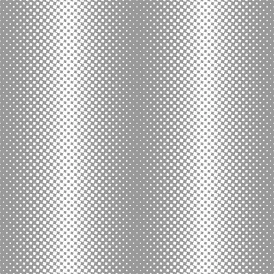 A frosted window vinyl pattern featuring alternating vertical stripes of small white dots on grey and white backgrounds.