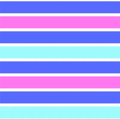 Eight horizontal stripes alternating between bright blue, hot pink, and cyan in equal widths.